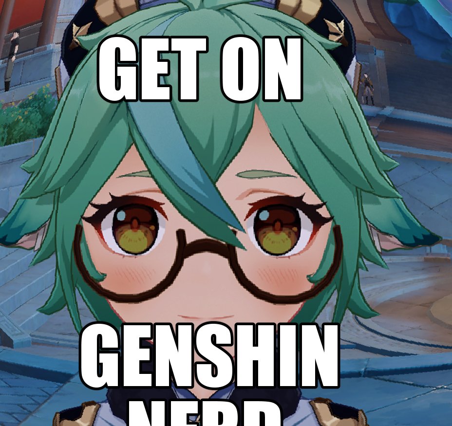 fiohetakrois's tweet photo. A present for those with Hoyoverse brainrot. Take this and throw it at your friends when you want to Co-Op or drag somebody into the hole with you.
#GenshinMemes https://t.co/sSw0PSWzoj