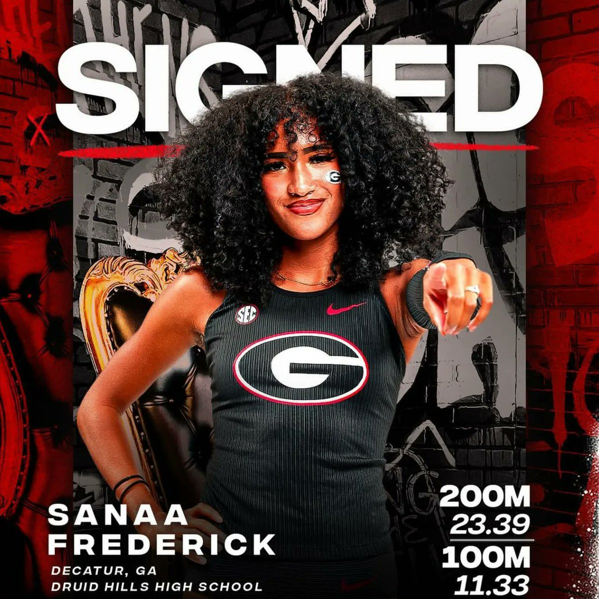 SIGNING DAY‼️ I'm so proud of my outstanding <a href="/DruidTrack/">Druid Hills Track & Field/XC</a> athletes, <a href="/1SoleFrederick/">Sole Frederick</a> <a href="/sanaafrederick_/">Sanaa Frederick OLY</a>, who earned athletic scholarships to <a href="/UGATrack/">Georgia Track + Field</a>! Go Dawgs! <a href="/DHHSsports/">Druid Hills Athletics</a> <a href="/DruidHillsHigh/">Druid Hills High</a> <a href="/DCSDAthletics/">DCSD Athletics (GA)</a>