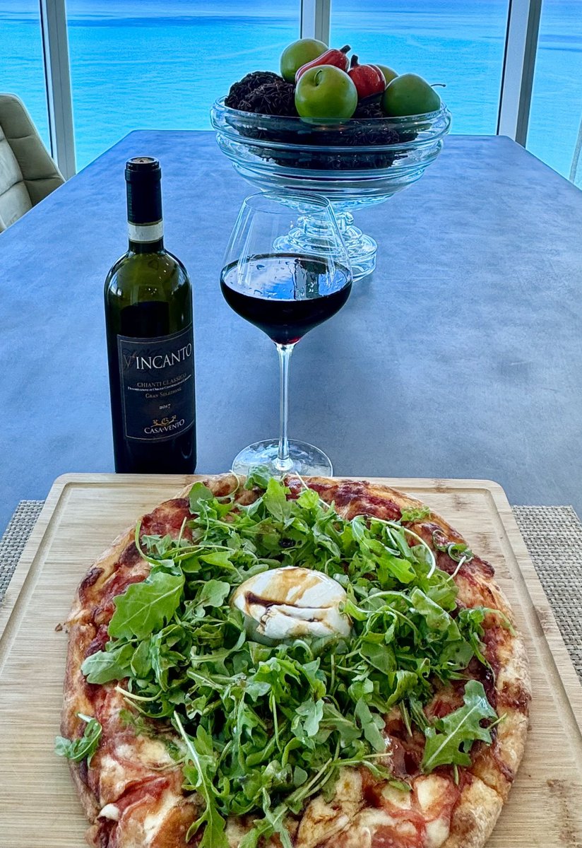 The doctor told me I should eat more greens… here is my answer. And a great burrata cheese and Chianti wine for good measure. 
#loveweekends #liveweekends