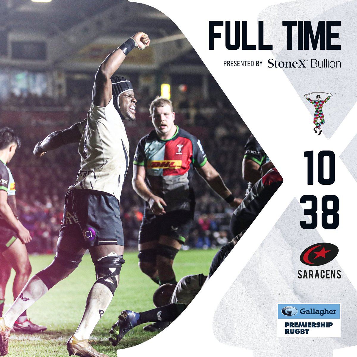 Saracens's tweet image. Still London's Club? 

#YourSaracens💫
#HARvSAR
@stonexbullion