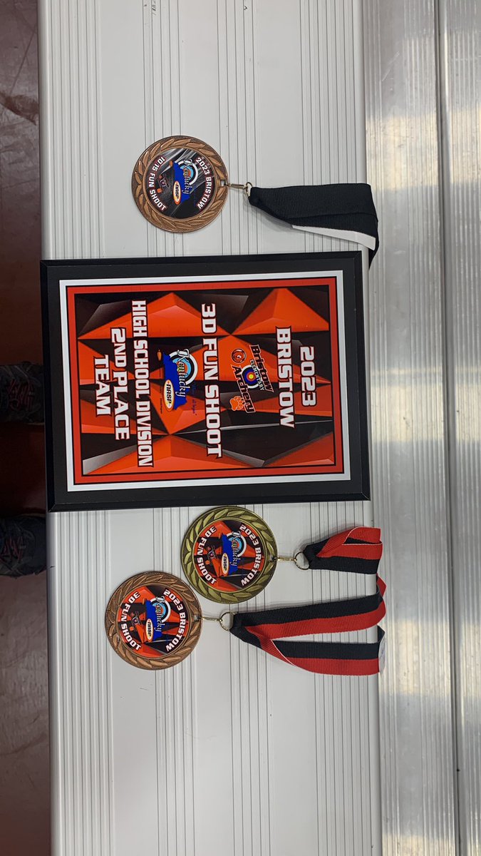 3D 2nd place Team, 3D individually Aaron 1st, Gabe 3rd. Bullseye Gabe 3rd HS boys and 3rd place Team