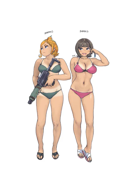 ところで、どうしてぷりんPVCフィギュアのオプションにみかんヘッドが付くのかというと、みかんはぷりんの身体を元に誕生しているから(身体は基本同じ)。 