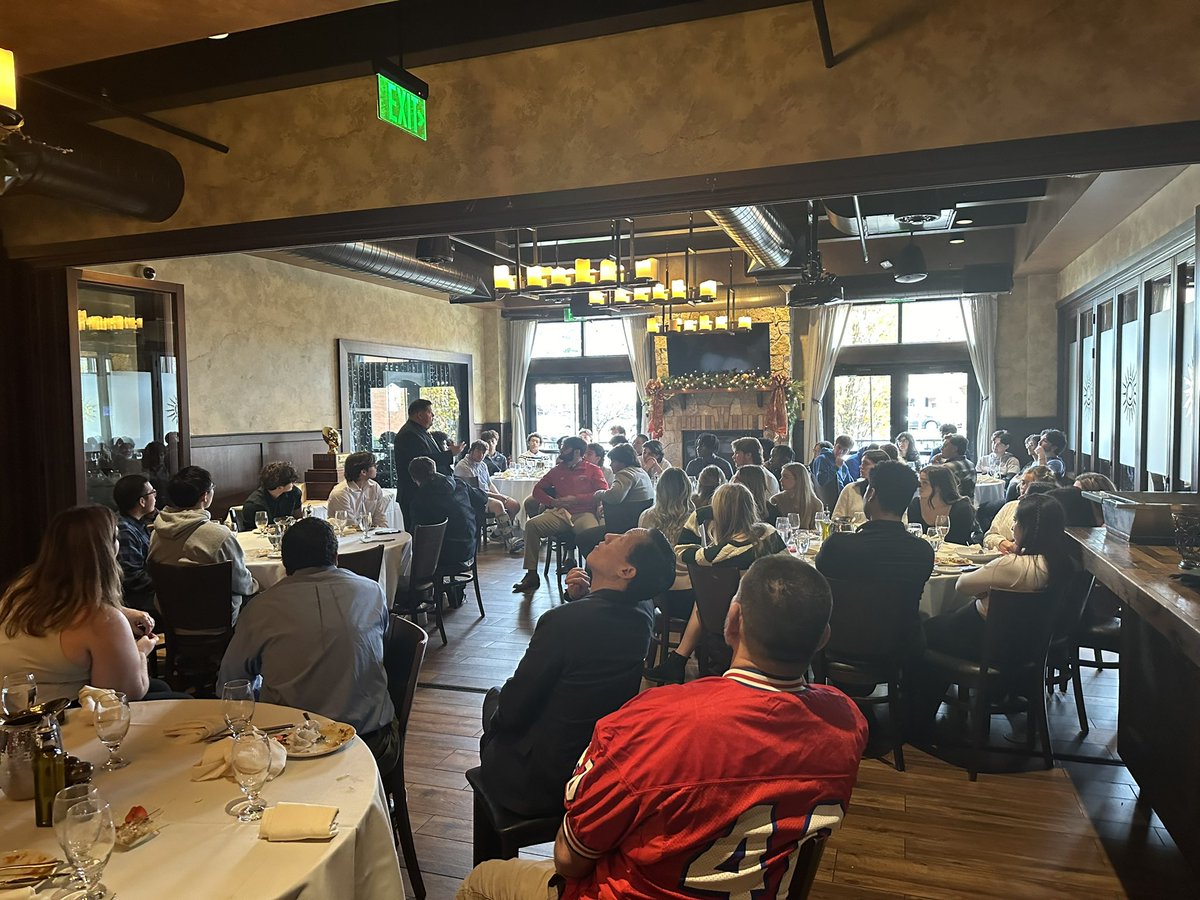 bhsprincipal's tweet photo. It was great to attend the annual Thanksgiving luncheon with the @BedfordBucs. Special thanks to @todd_angilly for being our guest speaker. Good luck to our BHS players, band, and cheerleaders at an always memorable turkey day game! #bhschat @BHSRedDevils @ericconti https://t.co/Jo0WmnmLZ0