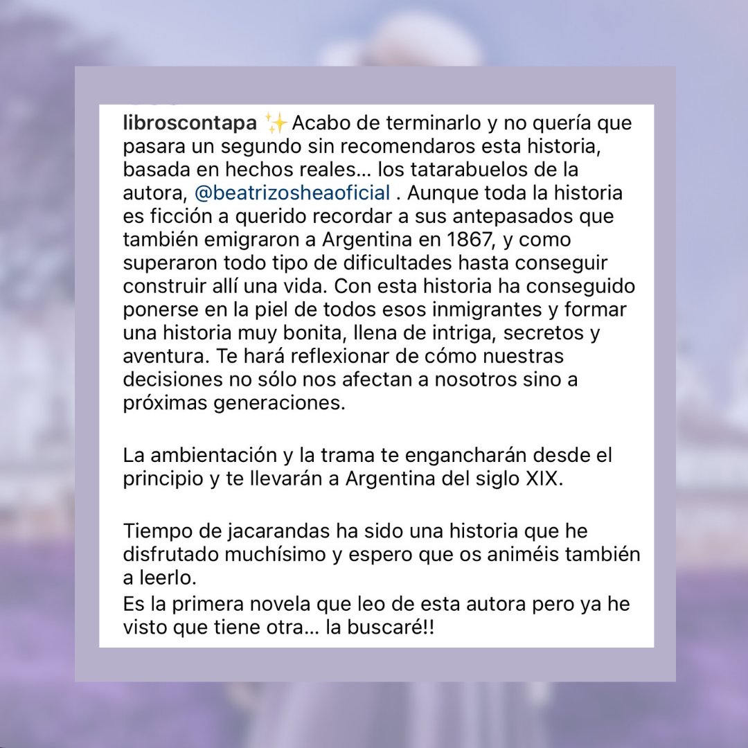 beatriz_oshea's tweet photo. #tiemposdejacarandas #bookstagramespaña #boosktagramespañol #kindleunlimitedespañol #kindleespaña #amazonkdp #novelahistorica #ficcionhistorica #iglibros #novelaargentina #reseñasdelibros #opinionesdelibros https://t.co/3a7MWSHwMY