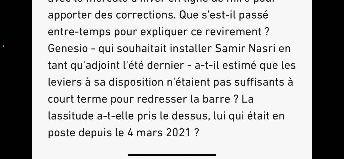MohamedTERParis's tweet photo. .@lequipe confirme mon info donnée dans le space Jeudi soir organisé par @FaridRouas. 

Oui, Bruno Génésio voulait Samir Nasri en adjoint. 
Échange qui s’était très très bien passé mais pas eu d’accord au final. 
La vision foot de Nasri avait séduit. #SRFC https://t.co/Cm2aW7Xnaa