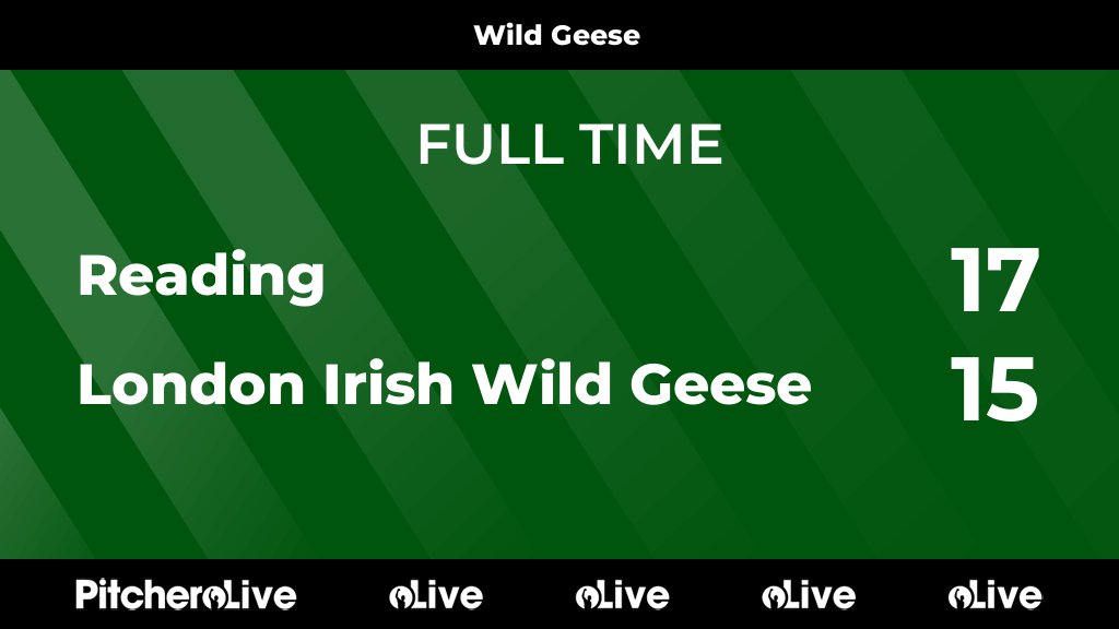 FULL TIME: Reading 17 - 15 London Irish Wild Geese
#REALON #Pitchero
liarfc.co.uk/teams/208496/m…