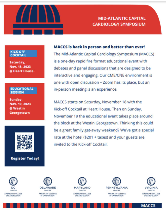 Excited to start MACCS 2023 with #FIT Forum at Heart House today with colleagues from ⁦<a href="/ACCMaryland/">Maryland Chapter, American College of Cardiology</a>⁩ ⁦<a href="/ACCVirginia/">Virginia Chapter, American College of Cardiology</a>⁩ PA, DC, and DE. ⁦<a href="/ACCinTouch/">American College of Cardiology</a>⁩ ⁦<a href="/EdwardFryMD/">Edward Fry</a>⁩