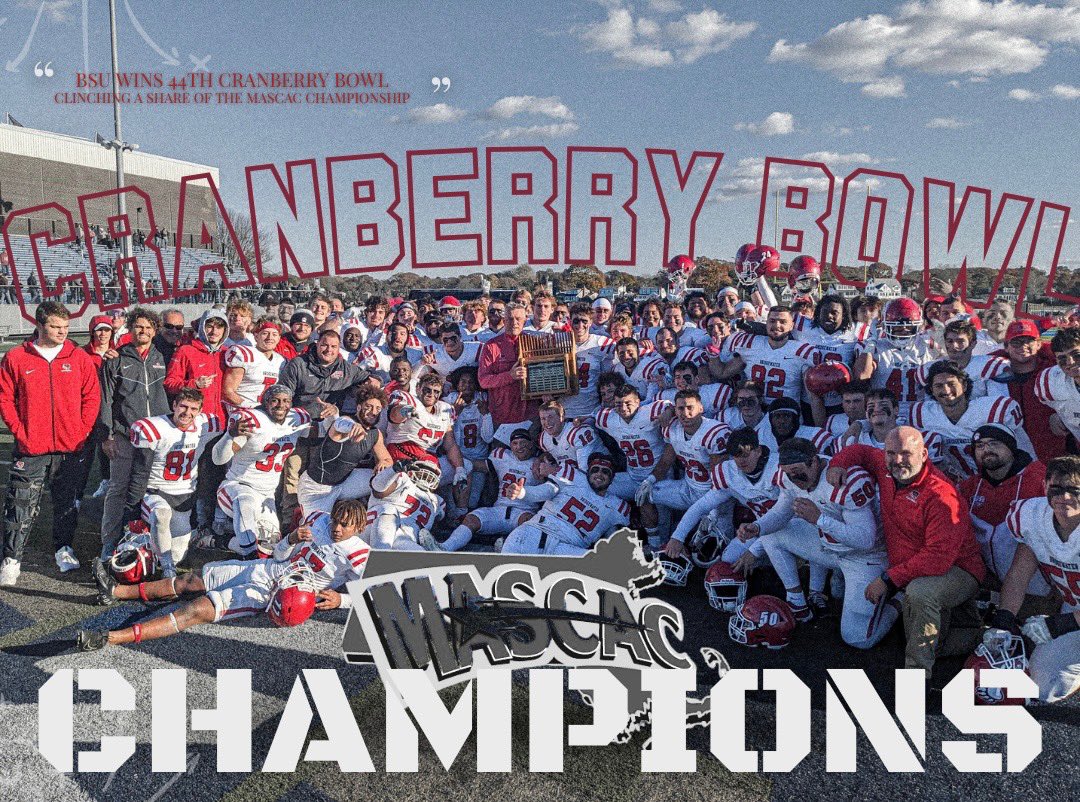 LETS HEAR IT FOR THE BEARS! 2023 Cranberry Bowl and MASCAC Champions! So proud of this team and all they have accomplished this year!