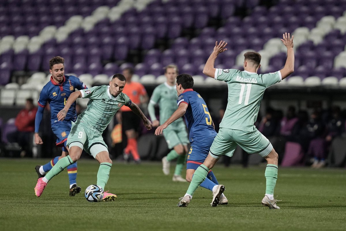 SystemFoot's tweet photo. [#Euro2024Qualifiers🇪🇺] La #Biélorussie 🇧🇾 bat #Andorre 🇦🇩 1-0 !

⚽️ #Laptev 83’

#BLRAND https://t.co/u2Lg4oWdHL