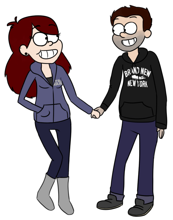 If you're wondering if we've always been cute together, here's some Gravity Falls-inspired art that Erin drew back in 2018! 🥰

So yeah. We have.