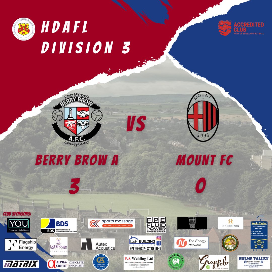 BerryBrowAFC's tweet photo. 2 wins and 2 draws today for the club. Impressive stuff from the 3rd team who win again to stretch their lead at the top of Division 3. On to next week! #UTB https://t.co/kglYeJC2Ap