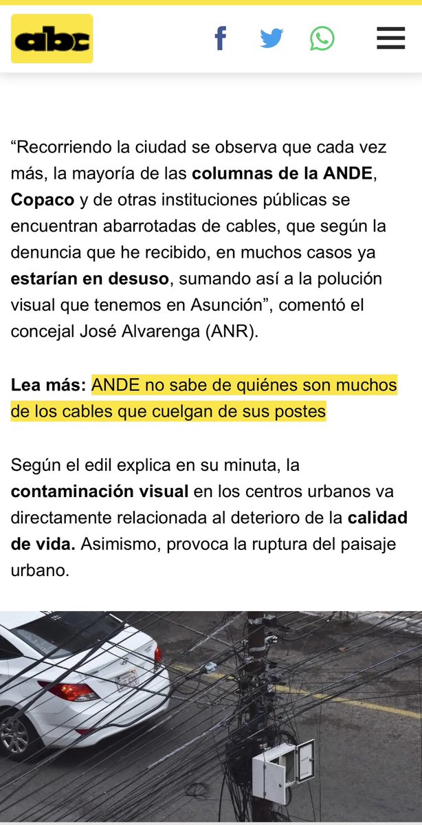 josealvarengab's tweet photo. Muchas gracias a nuestra primera Dama   @LetiOcamposP y a todas las instituciones del #GobiernodelParaguay por hacer posible esto en calle palma. 

Esto nos demuestra que cuando hay voluntad y coordinación todo es posible.

Esto no solo disminuirá la polución visual que está directamente relacionada con la calidad de vida sino también compone el punto de vista económico, la contaminación visual también afecta negativamente al valor otorgado a la propiedad tanto pública como privada y esto es un avance demasiado importante para revitalizar el centro de Asunción. 

¡Gracias otra vez!