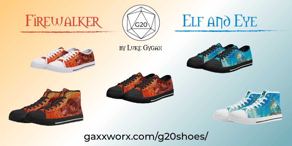 G20, where your adventure begins1 Get a pair of these shoes designed for gamers at gaxxworx.com/g20shoes/ Special introductory pricing for a limited time. Order now and have them under your tree for Christmas! #g20 #g20lifestyle #g20shoes #gygax #GamerLife #lukegygax #dnd