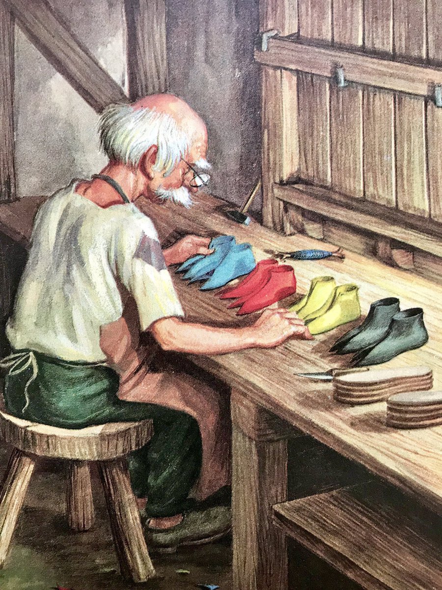 Elf-made shoes
‘The Elves and the Shoemaker’, 1965
Artist: Robert Lumley