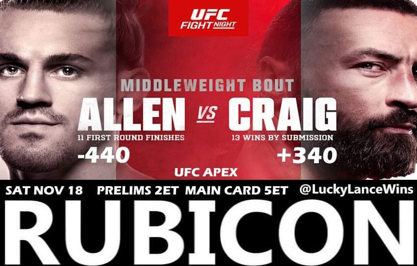 tony5o0's tweet photo. I apologize for the late #UFCVegas82 post…

#bets 🥊 for today

#Anheliger +175 💵

#Brito +112 💵

#Medic -105 💵

#Craig +340

🍀🍀🍀 https://t.co/YnTFCKwS4S