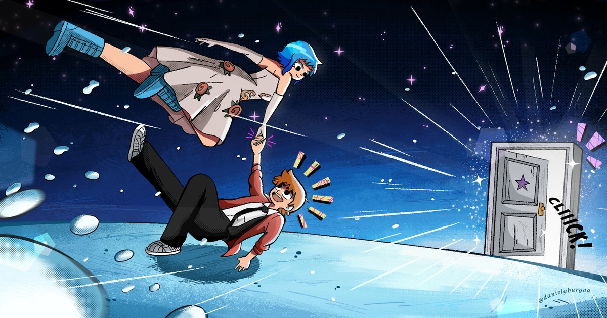 DanielBurgoaG's tweet photo. I made this drawing last week, a few moments ago I finished watching the anime and wow it's amazing

#ScottPilgrim https://t.co/GRTU07u4Oo