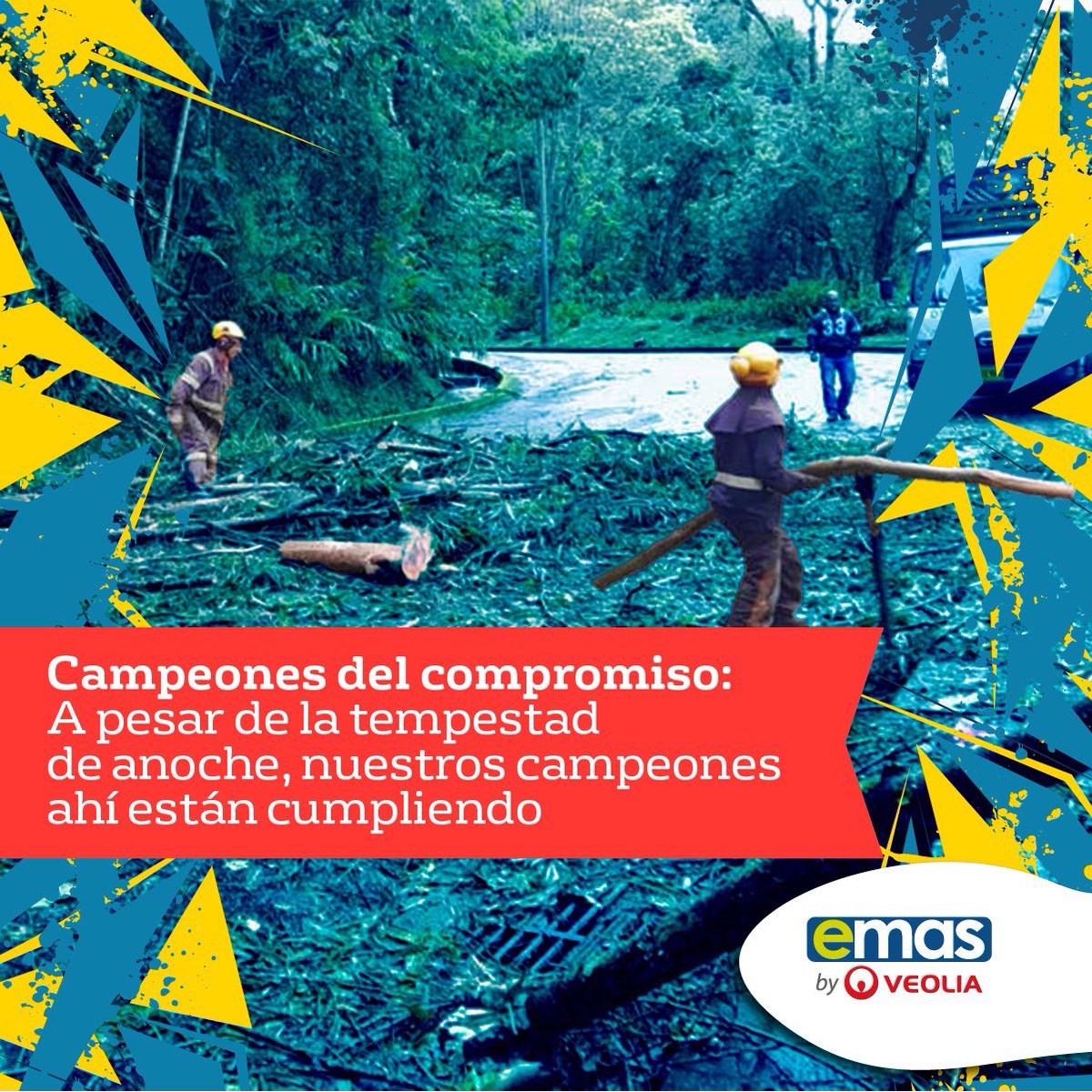 Medalla de oro 🥇para los operarios forestales, de recolección y barrido por la limpieza de la ciudad 🌳.
Nuestro personal, con apoyo de organismos de socorro y la <a href="/UGRManizales/">UGR Manizales</a>, aún trabaja despejando vías por las fuertes lluvias de la noche anterior 🌧️
🧵1/2
<a href="/Veolia_Co/">Veolia Colombia</a>
