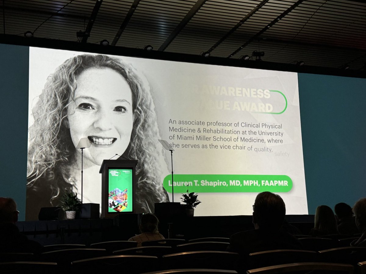 Extremely honored to have received one of the Inaugural PM&R Awareness and Value Awards at #AAPMR2023 today! Very proud to be a physiatrist!