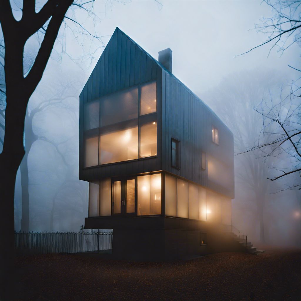 Artec_ai's tweet photo. Wrapped in a blanket of fog, this AI-generated abode brings a comforting glow to the hushed world outside. It stands as a testament to the potential of AI in creating spaces that beckon us home. What stories could unfold within these walls?
#architecture #aiart #generativedesign https://t.co/cZ6iHupogv
