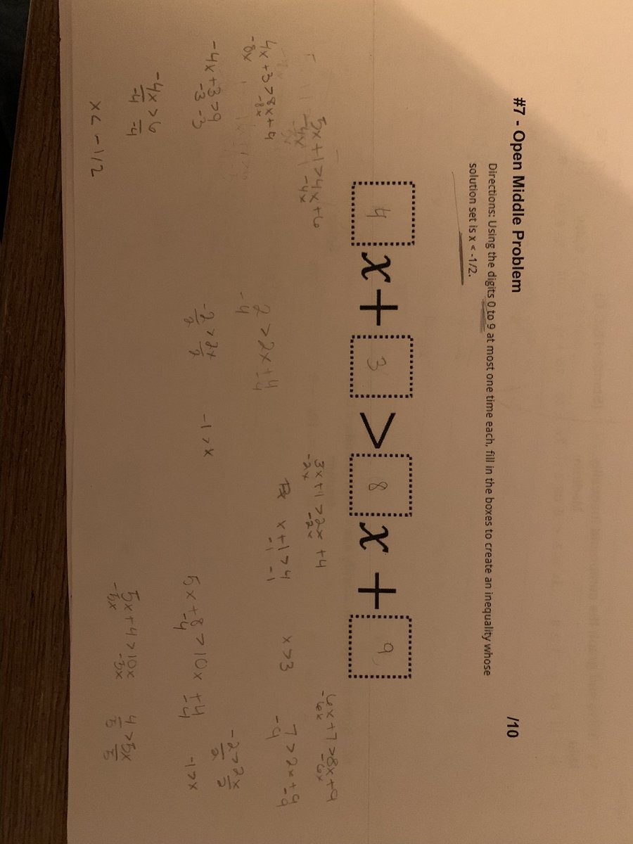 elliotdbeck's tweet photo. Added an #openmiddle problem to the end of my test for an added challenge. Thank you @robertkaplinsky for providing such great #thinkingtasks! Check out the last student’s work - while they didn’t quite get the final answer, they demonstrated some great persistence! https://t.co/XWjlx3AvtX
