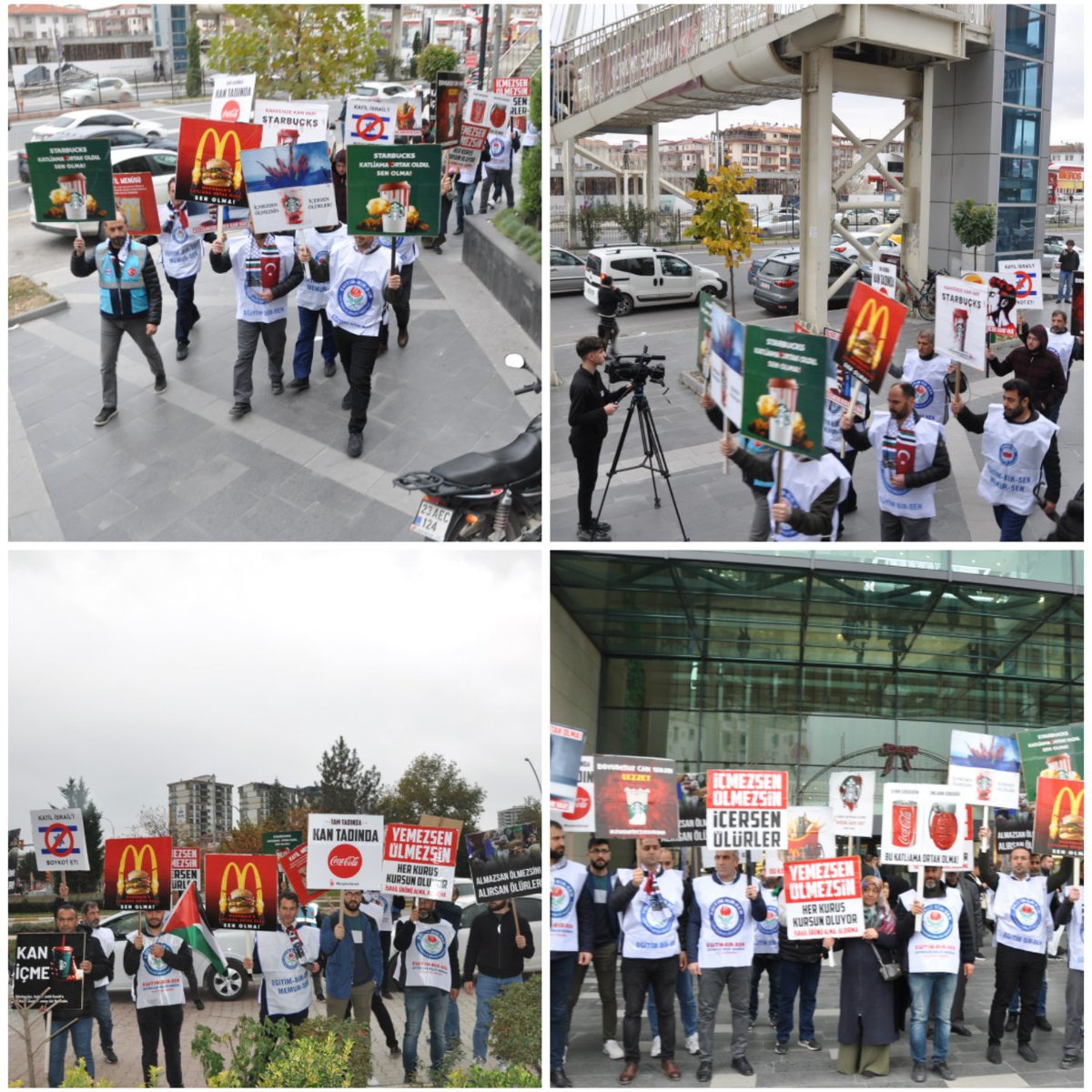 ebselazig1's tweet photo. Eğitim-Bir-Sen Elazığ 1 Nolu Şube olarak Gazze'de yapılan İsrail zulmüne ortak olan İsrail firmalarını protesto etmek ve boykot sürecinin sürdürülebilir olduğunu göstermek için farkındalık eylemi gerçekleştirdik.
#FreePalestine
#Boykotisrail #BoykotaDevamTürkiye
#BoykotSilahtır https://t.co/YrM4UAJW7G