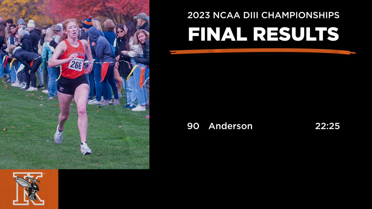 Paige crosses the line in 90th at the NCAA DIII Championships! #GoHornets