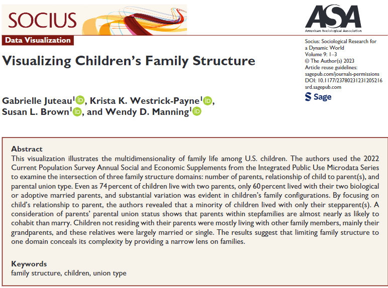 SociusJournal's tweet photo. NEW #dataviz out now! - "Visualizing Children’s Family Structure" by @GabrielleJuteau, @kkaypayne, @Brownsl_BGSU, and @wmannin 

https://t.co/pqmrFZjske

#OA #openscience https://t.co/vB8dgQvZ91