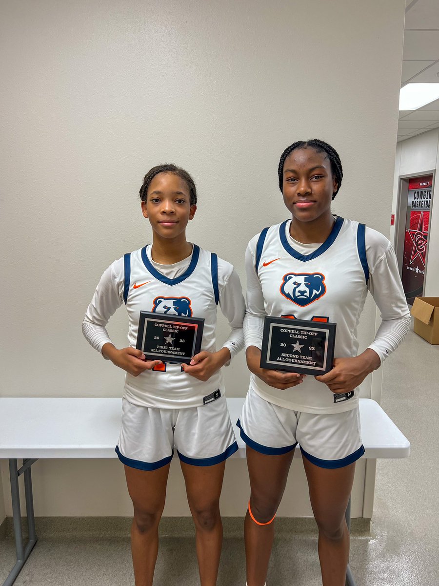 Grizzlies take down Plano East, 46-39, in the final game of the Coppell Tipoff Classic! @itz_libby_lee takes home First Team All-Tournament and <a href="/soma24_/">soma</a>  takes home Second Team All-Tournament! Extremely proud of everyone on this team! 🏀 #GrizzlyElite