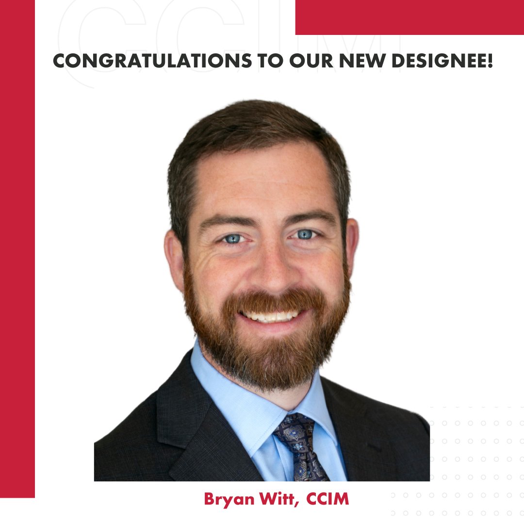 MidAtlanticCCIM's tweet photo. Congratulations to Bryan Witt, CCIM, with W.M. Jordan Company, who earned his The @ccim Designation last month! #CCIM #CRE https://t.co/owwmNongHX
