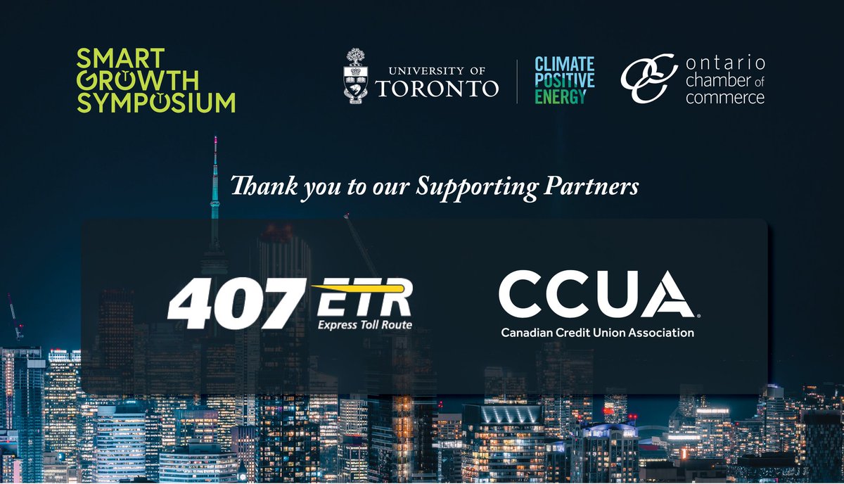 Our inaugural Smart Growth Symposium is sold-out! We look forward to welcoming participants next week.

Our sincere thanks to our Supporting Partners <a href="/407ETR/">407 ETR</a> and <a href="/CCUA_ACCF/">CCUA - ACCF</a> for their partnership on this event. 

#SGS2023 #SmartGrowth
