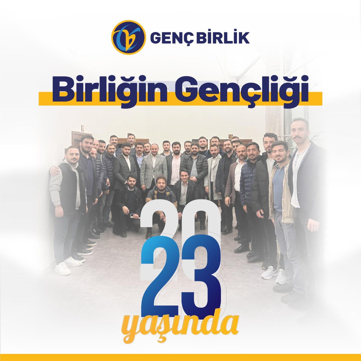 Kökü mâzide, 
Gözü âtide bir gençlik...

#BirliğinGençliği
#GençBirlik23Yaşında 
<a href="/GencBirlik/">Genç Birlik</a>