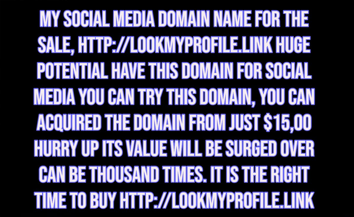 HoFashionModels's tweet photo. My Social Media Domain Names For the Sale, https://t.co/yJliW4XAe4 &amp; https://t.co/weKRQekwTS  Huge  Potential Have This Domain For Social Media You Can Try This Domain,  You Can Acquired the Domain From #domainforsale #socialmediadomain #DomainNameForSale #domainforsocialmedia https://t.co/bSA9cllyZX