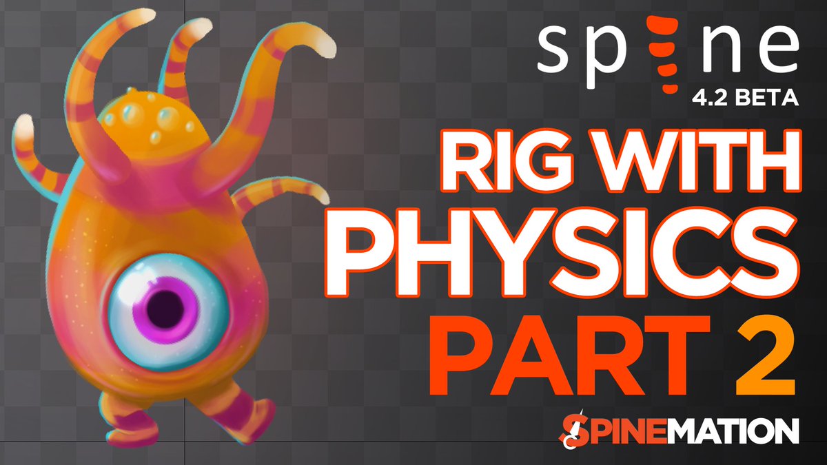 julianocastro's tweet photo. Part 2 of the tutorial for Spine 2d, rigging with the new Physics Constraint is up!
https://t.co/6rJ3FYAQ5i

For this first part I am covering Rigging of the body, meshing, adding deformation details and cool tips for eye animation.
#spine2d #spinepro #madewithspine #spinemation https://t.co/KxM4C6DNE7
