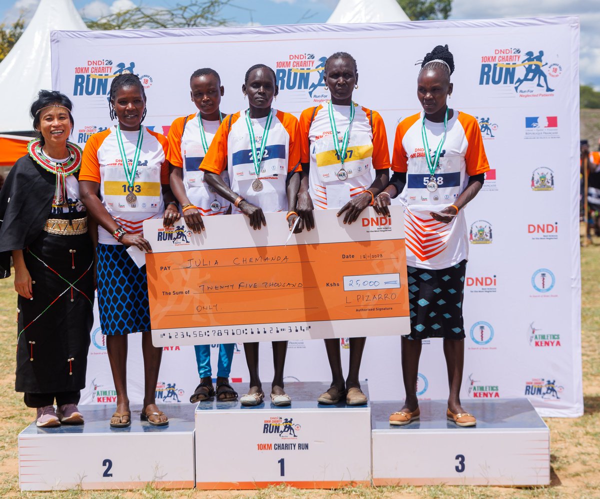 DNDi's tweet photo. The power of partnerships in R&D, advocacy, & innovation will contribute in the elimination of #NTDs.
We came, we ran, & we made a mark in the lives of the West Pokot community. #RunforNeglectedPatients https://t.co/WaOv5ydHrn