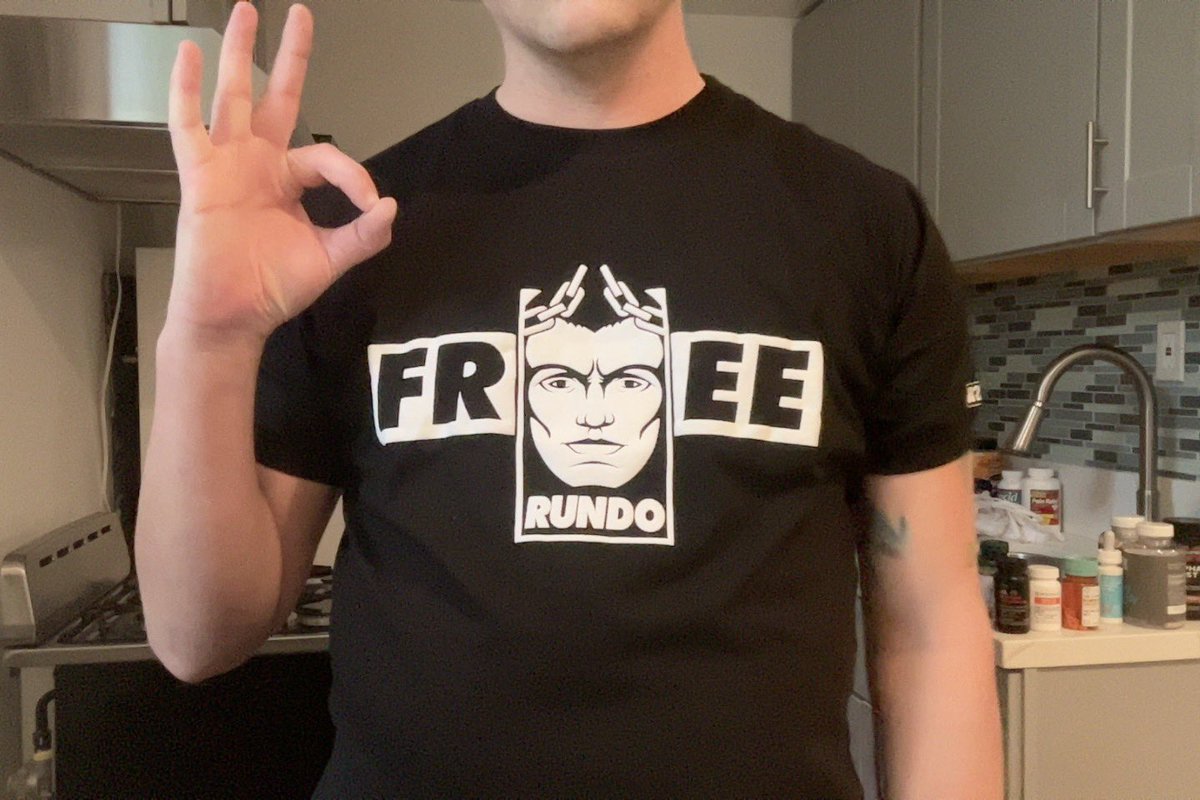 unwokewhiteman's tweet photo. Free Rundo ! #freerundo #riseabove #gaysfirtrump https://t.co/UfJpVgj0ec