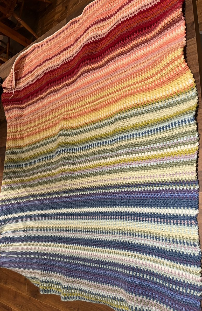 Prof. Bethan Evans (@drbevans) on Twitter photo A bit behind on my temperature blanket but Jan-end of July, average daily temperature using <a href="/liverpoolweath/">Liverpool Weather</a> data A bit behind on my temperature blanket but Jan-end of July, average daily temperature using <a href="/liverpoolweath/">Liverpool Weather</a> data