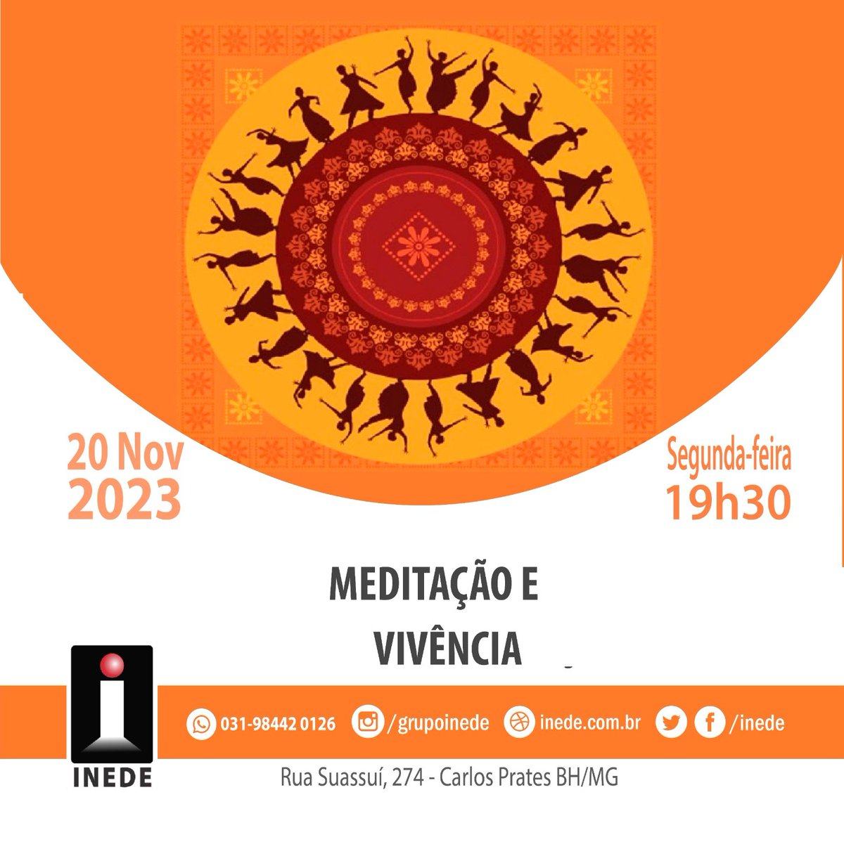 inede's tweet photo. Venha participar da meditação e vivência. Momento de integração e reposição energética.
#vivência #meditação #INEDE #autocuidados #viver https://t.co/q2saWlN5UN