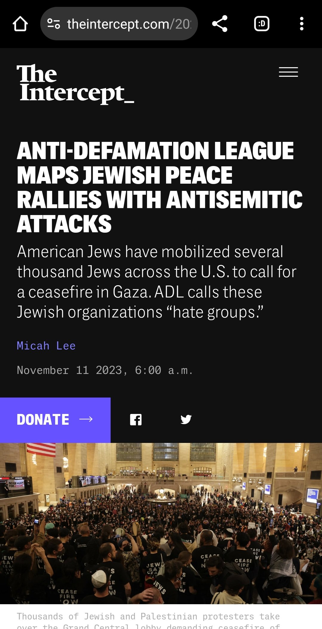 Anti-Defamation League Maps Jewish Peace Rallies With Antisemitic Attacks