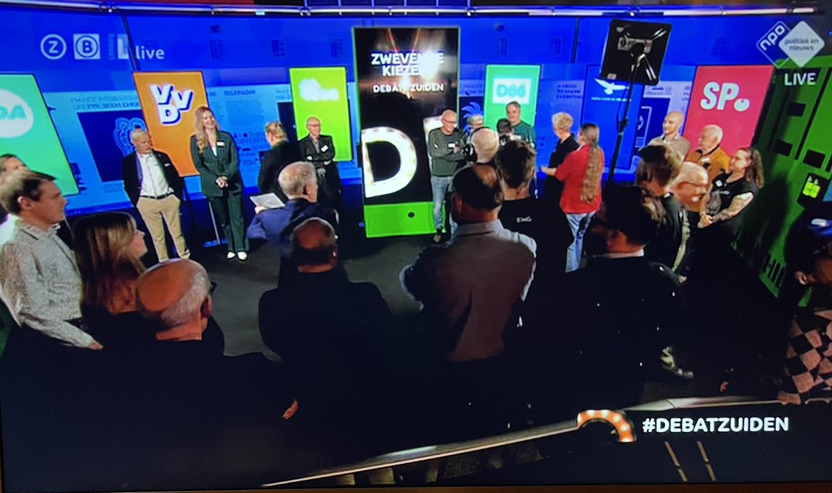 De groep zwevende kiezers bij het #debatvanhetzuiden komen vooral uit bij D66 door het optreden van Rob Jetten. 

Goed signaal! 

#verkiezingen2023