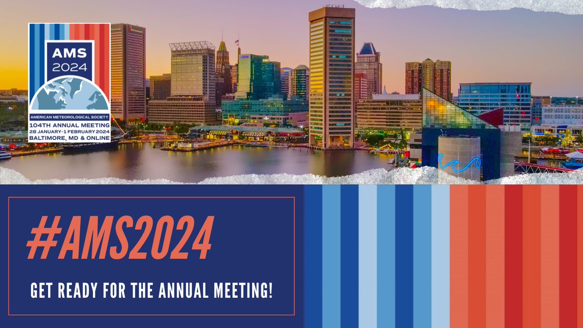 Less than 2 weeks until early registration ends! Renew your membership to register for the AMS 104th Annual Meeting held 28 Jan-1 Feb 2024 in Baltimore, MD & Online! Register by 1 December for the lowest rates. AMS members & students get added discounts: bit.ly/4756J1M