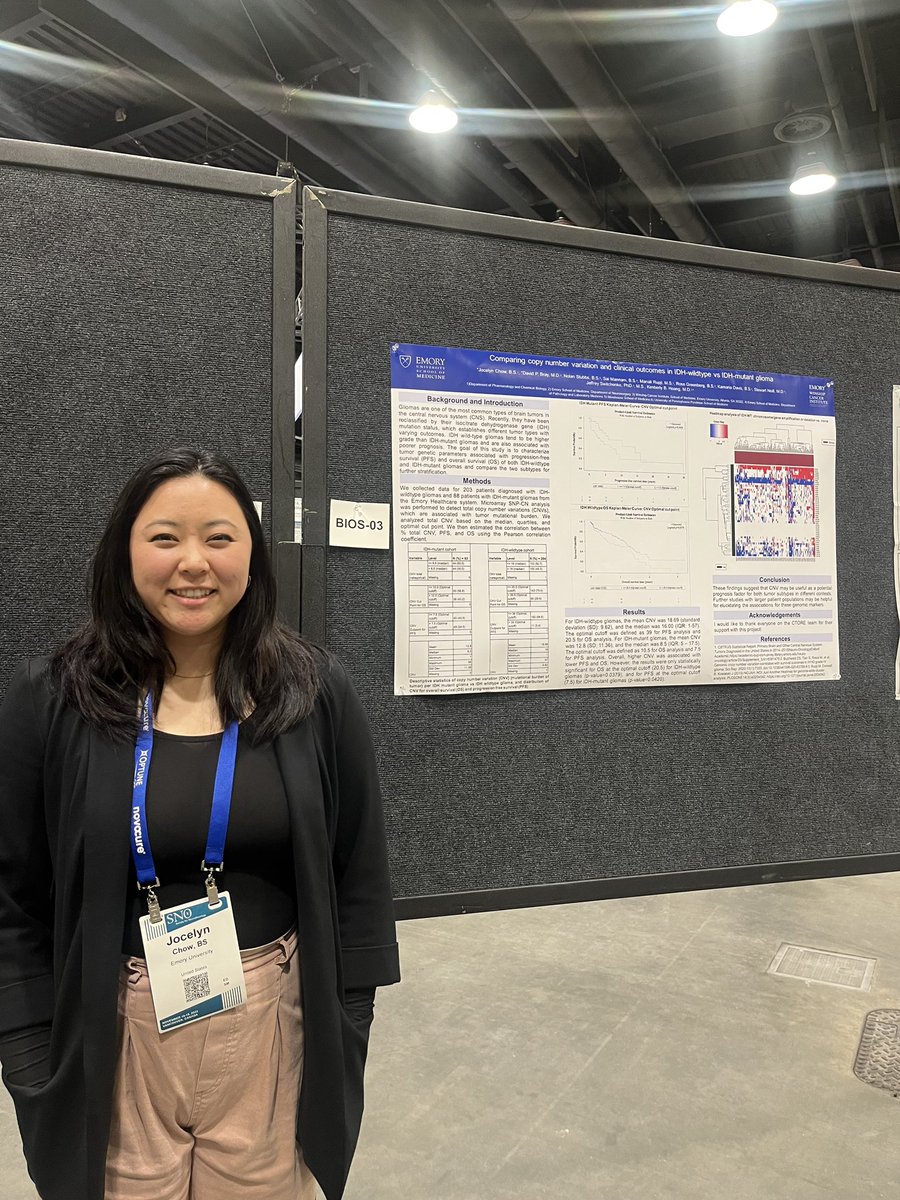 CTOREgroup's tweet photo. Shoutout to Jocelyn Chow @WinshipAtEmory @EmoryUniversity @EmoryNeurosurg representing @ctore @NeuroOnc this year in Vancouver with her work on genomic findings in gliomas! 🎉 https://t.co/40kdaZYXGN