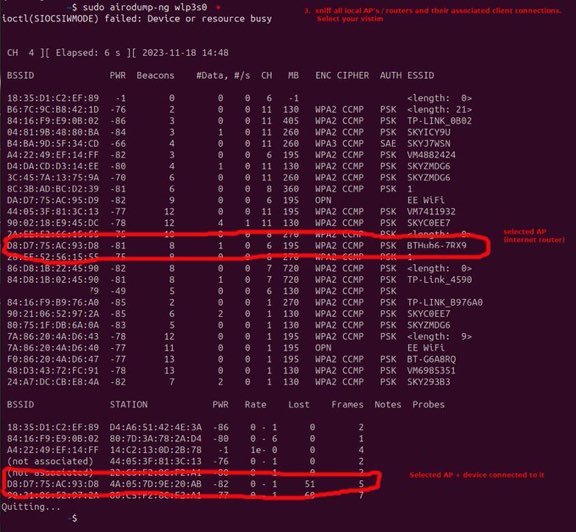 Danielocybatech's tweet image. Real World local AP sniffing & monitoring for data 🤘
airmon-ng, airodump-ng & aireplay-ng from @Danielocybatech excellect book #LinuxBasicsForHackers Learn & hack