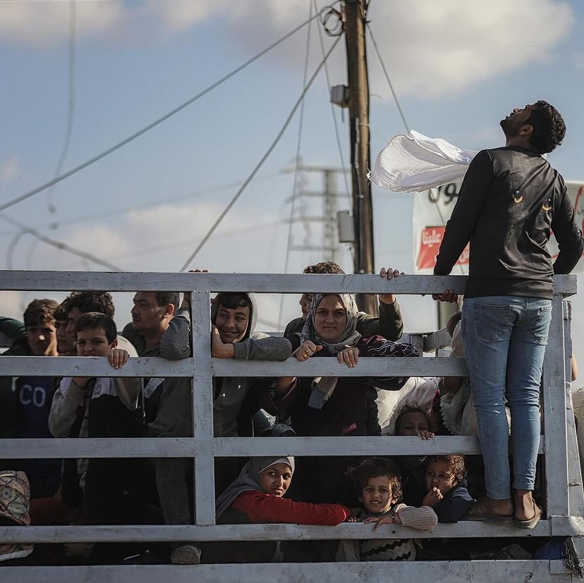 On their way leaving the city A lot of pain, sadness and suffering It’s like the Palestinian is only born to suffer