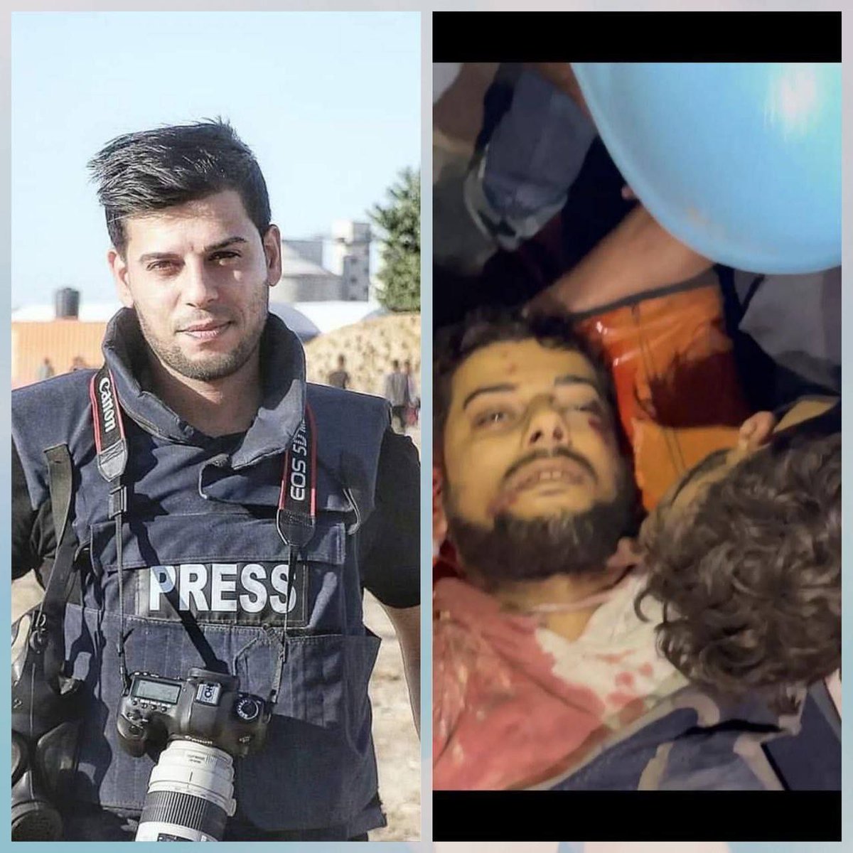 WarMonltor's tweet photo. ⚡️Palestinian journalist Sari Mansour, was martyred in an Israeli air strike that targeted a house in the Bureij refugee camp in the central Gaza Strip." https://t.co/m0suQ7Xx5J