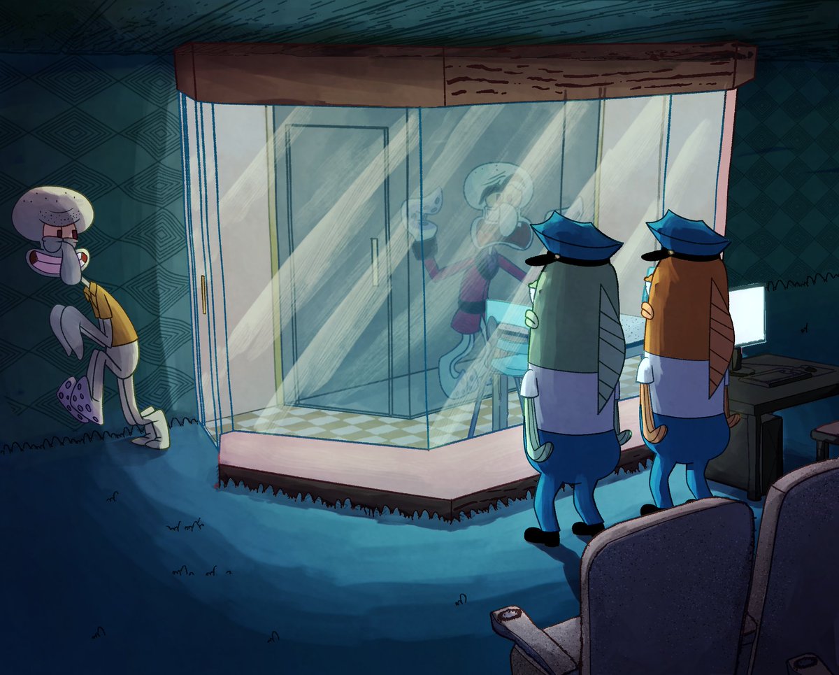 missplayer30's tweet photo. Based on my dream where Squidward and Squilliam had a switcheroo in order for Squilliam to escape cops custody.
#spongebob #SpongebobCharacters #squidward #squilliam #squilliamfancyson #squidwardtentacles https://t.co/qawjLADun6