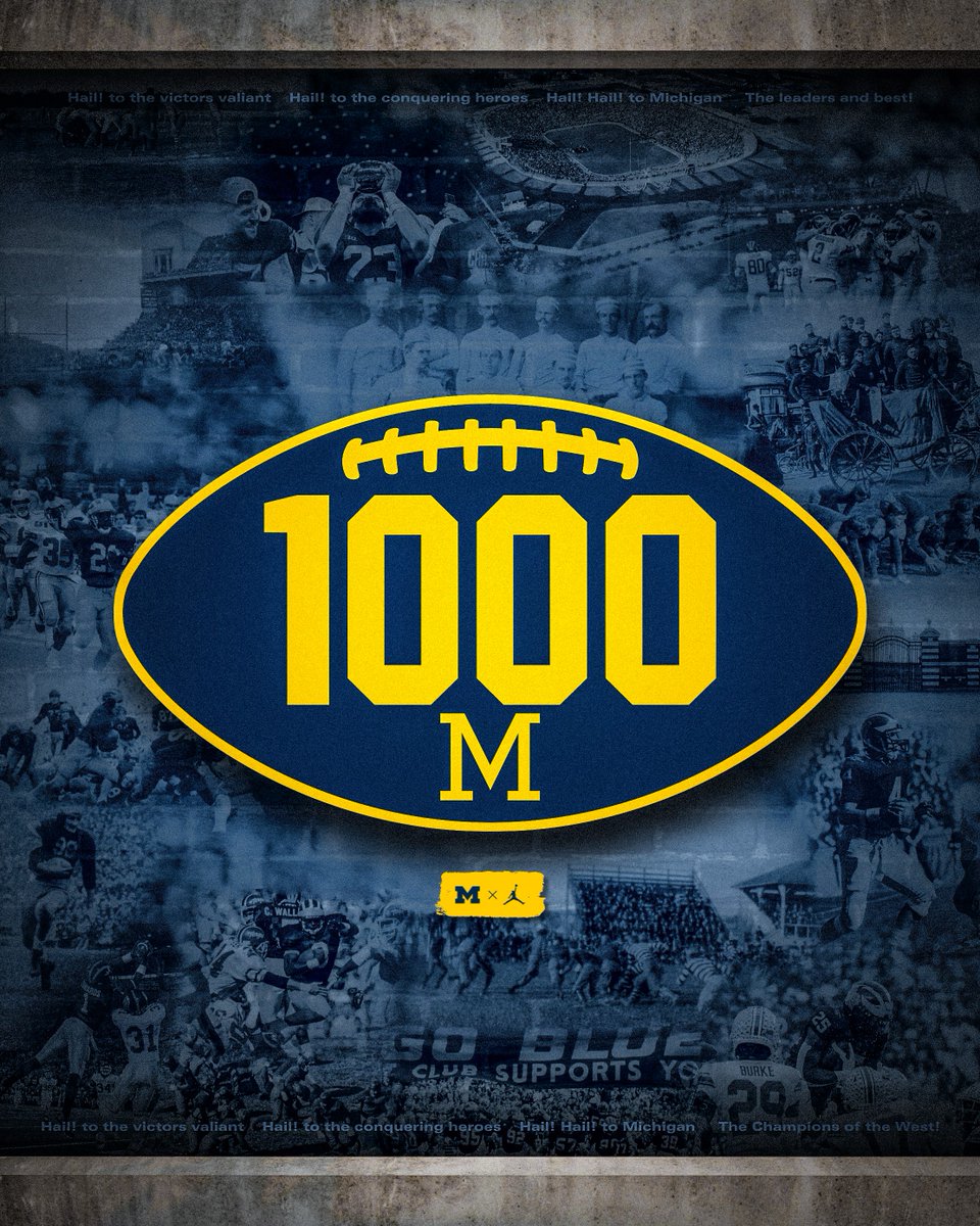 HISTORY MADE

Michigan becomes the first football team to reach 1,000 wins! 〽️

#GoBlue | #Winningest | mgoblue.com/1000wins