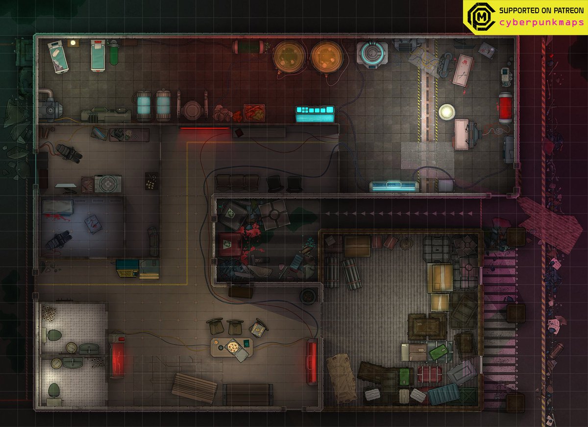 Do you need to clone an eye or fingerprints, no questions asked? 

Get them done in this back alley gene-slicing lab. 

#cyberpunk2020 #cyberpunkred #shadowrun #bladerunnerrpg #genefunk2090 #carbon2185 #interfacezero #battlemaps