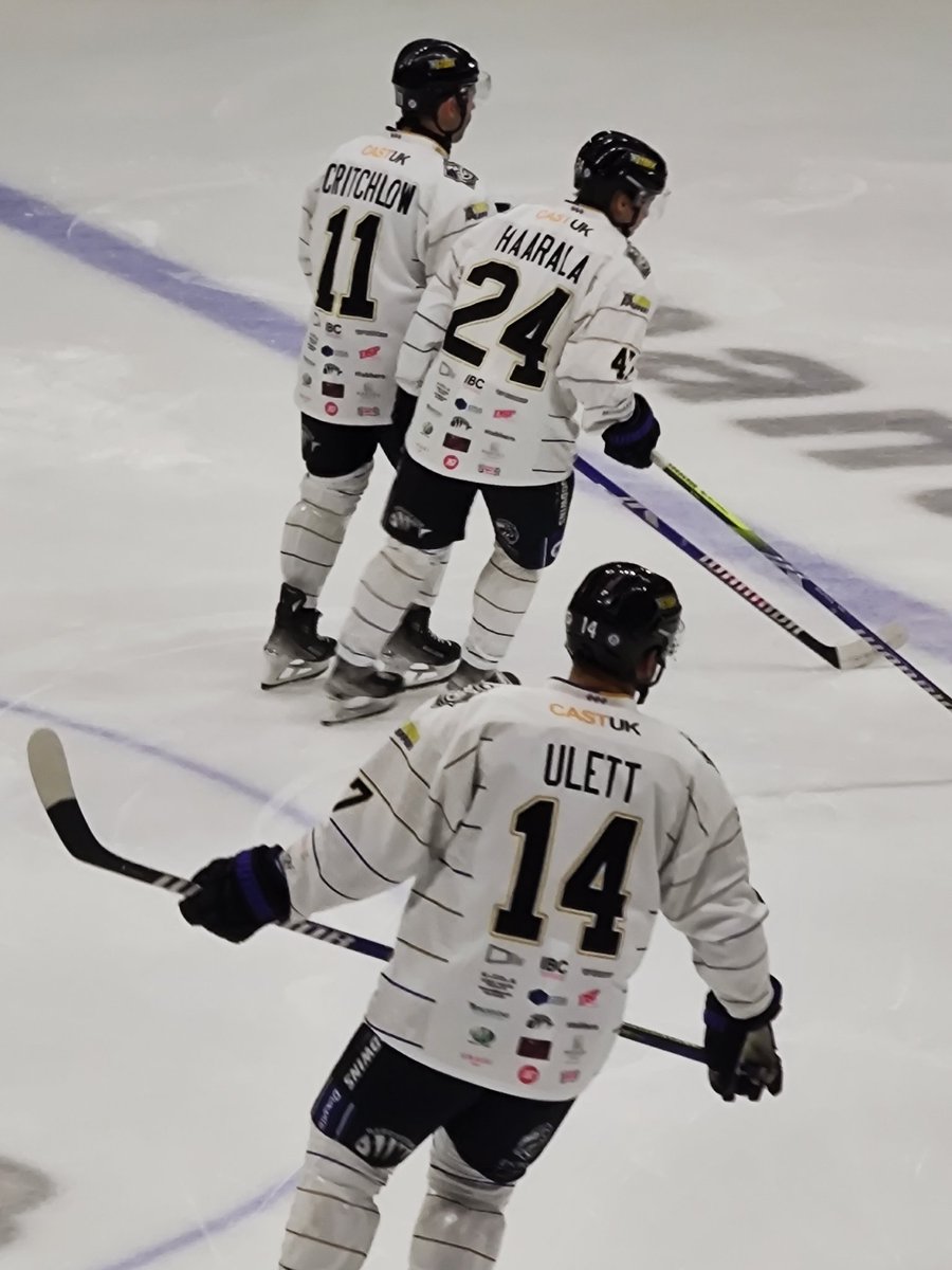Great game in Nottingham so far. These <a href="/Mcr_Storm/">Manchester Storm | #TakeShelter</a> jerseys look even better in person. Thanks to all the <a href="/PanthersIHC/">Nottingham Panthers</a> fans that have made me feel very welcome in block 5 💜💛🖤