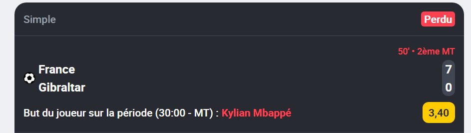 AffreuseWendigo's tweet photo. @Betclic ça passe pas ça ? https://t.co/biPQhU9Yza