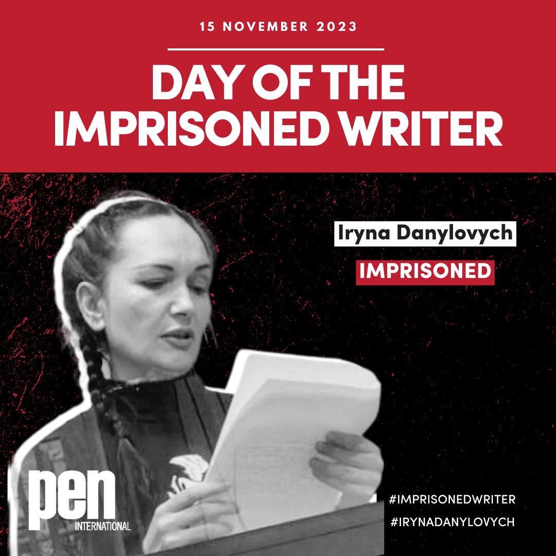I stand with imprisoned writers #IrynaDanylovych, human rights defender and journalist from occupied Crimea, and #AlsuKurmasheva, journalist for @RFERL - both unfairly detained by Russia. Join @pen_int in demanding immediate release of writers.#FreeDanylovych #FreeAlsu